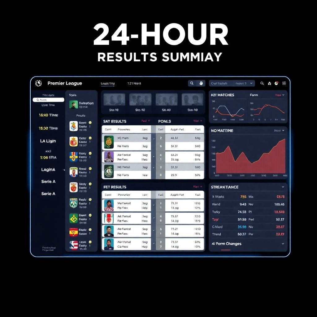 Сводка результатов последних 24 часов по топ-лигам: главные матчи дня