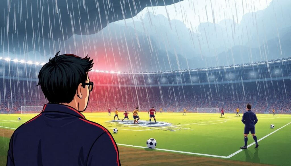 Влияние погодных условий на результат матча - иллюстрация