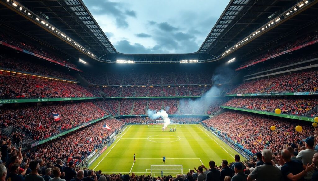 Музыка и фанаты: атмосфера на стадионах - иллюстрация